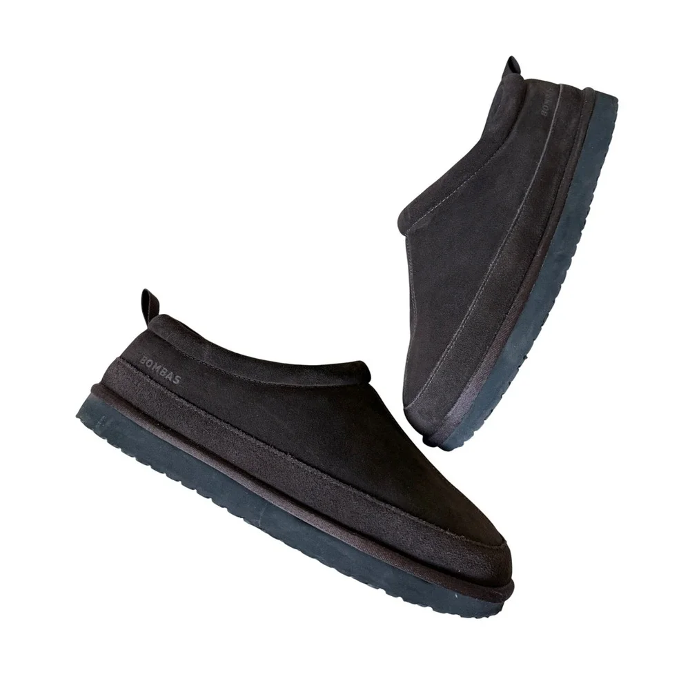 Bombas Men's Slippers Saturday Suede Slip On Chocolate Brown 11